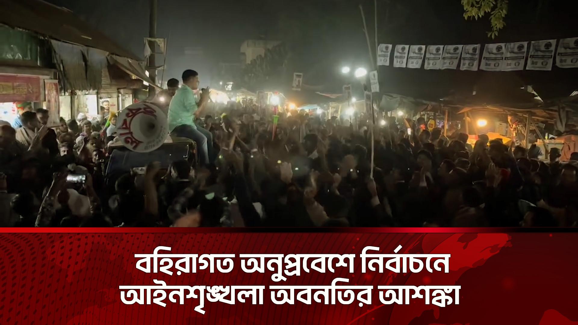 শেষ মুহূর্তে গণসংযোগে বিএন‌পির জন্য ভোট চাইলেন রিয়াজুল হান্নান