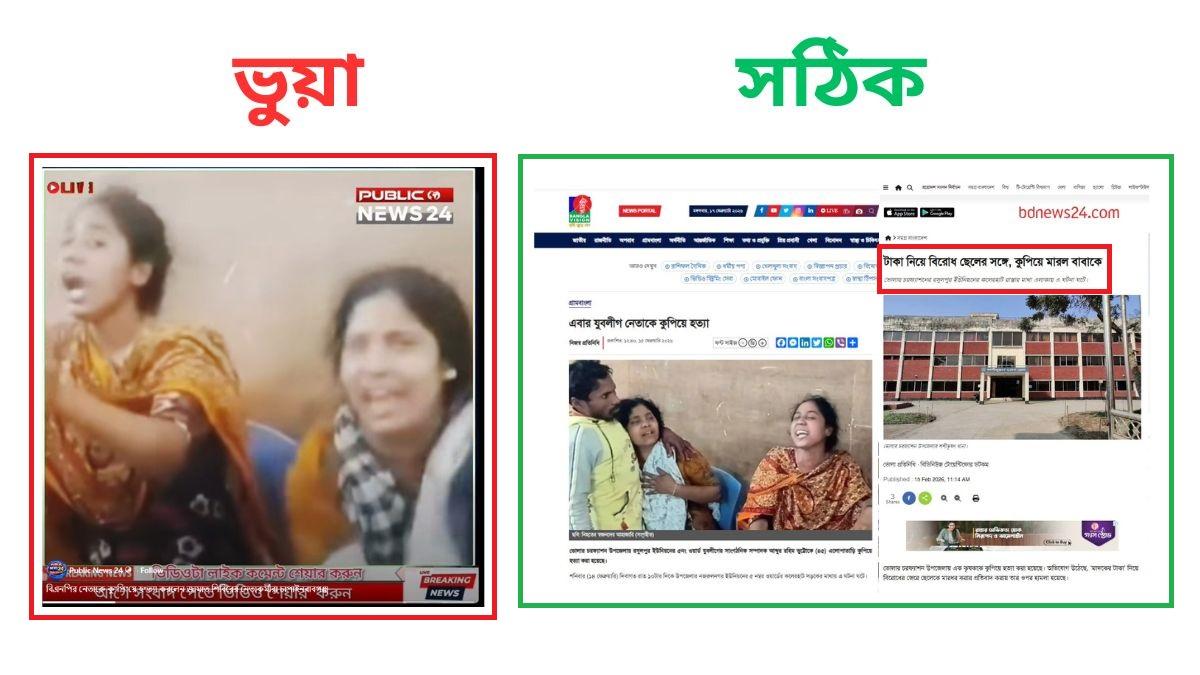 চাঁপাইনবাবগঞ্জে বিএনপি নেতা হত্যার দাবি ভুয়া, ভিডিওটি ভোলার
