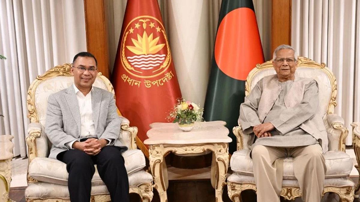 তারেক রহমানকে অভিনন্দন জানালেন প্রধান উপদেষ্টা