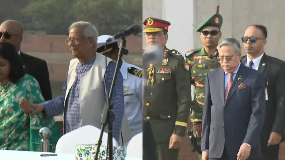শপথ অনুষ্ঠানে প্রধান উপদেষ্টা ও রাষ্ট্রপতি
