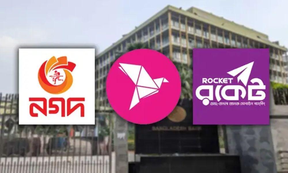 বিকাশ, নগদ ও রকেটে হাজারের বেশি লেনদেন করা যাবে না
