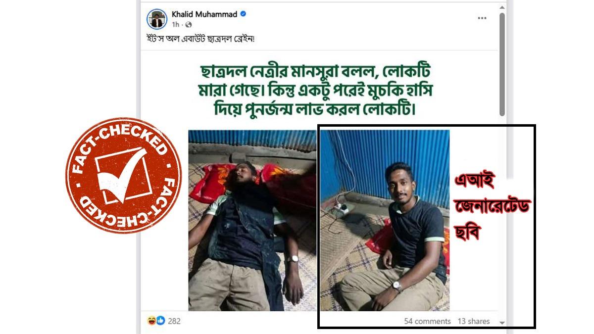 হাতিয়ায় বিএনপি কর্মী নিহতের দাবি গুজব, ভাইরাল ছবি এআই তৈরি