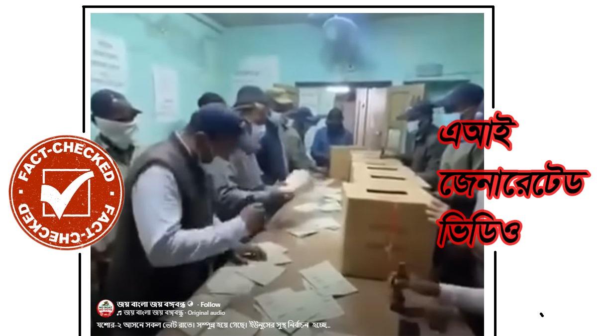 যশোর-২ আসনে রাতে ভোট সম্পন্নের দাবি ভুয়া, প্রচারিত ভিডিও এআই সম্পাদিত