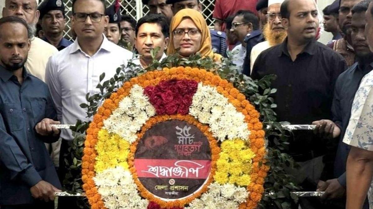 সাতক্ষীরায় বিনম্র শ্রদ্ধায় গণহত্যা দিবস পালিত