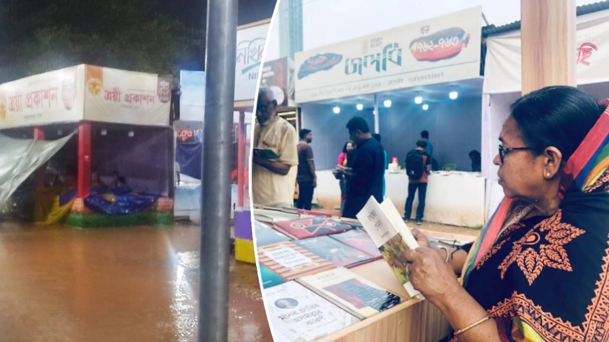 বইমেলায় শেষ ছুটির দিনে বৃষ্টির হানা, ক্ষতির মুখে প্রকাশকরা