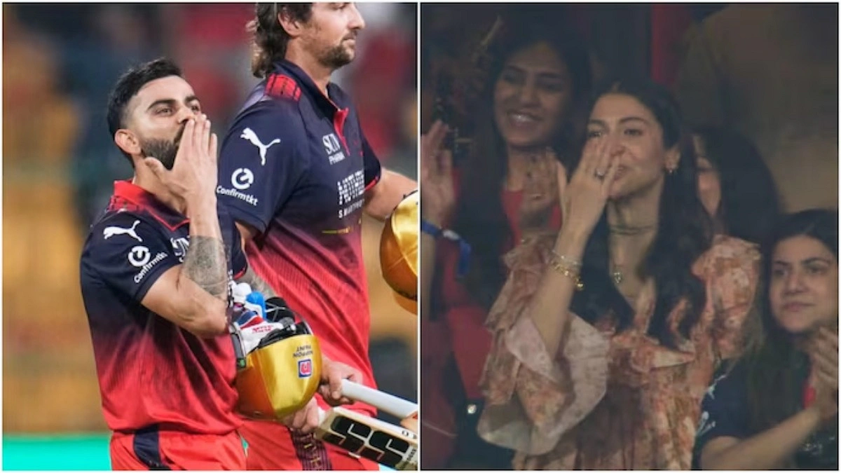 আইপিএলে গ্ল্যামার ছাপিয়ে ভাইরাল কোহলি-আনুশকার সেই মুহূর্ত