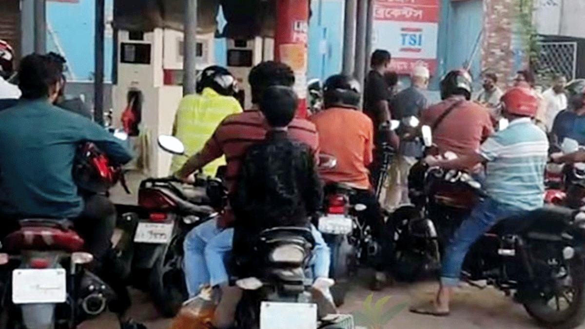 মধ্যপ্রাচ্যে উত্তেজনা: যশোরের ফিলিং স্টেশনগুলো তেলশূন্য