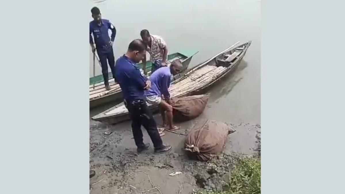 ব্রহ্মপুত্রে জেলের জালে দুই বস্তা, যা মিলল ভেতরে