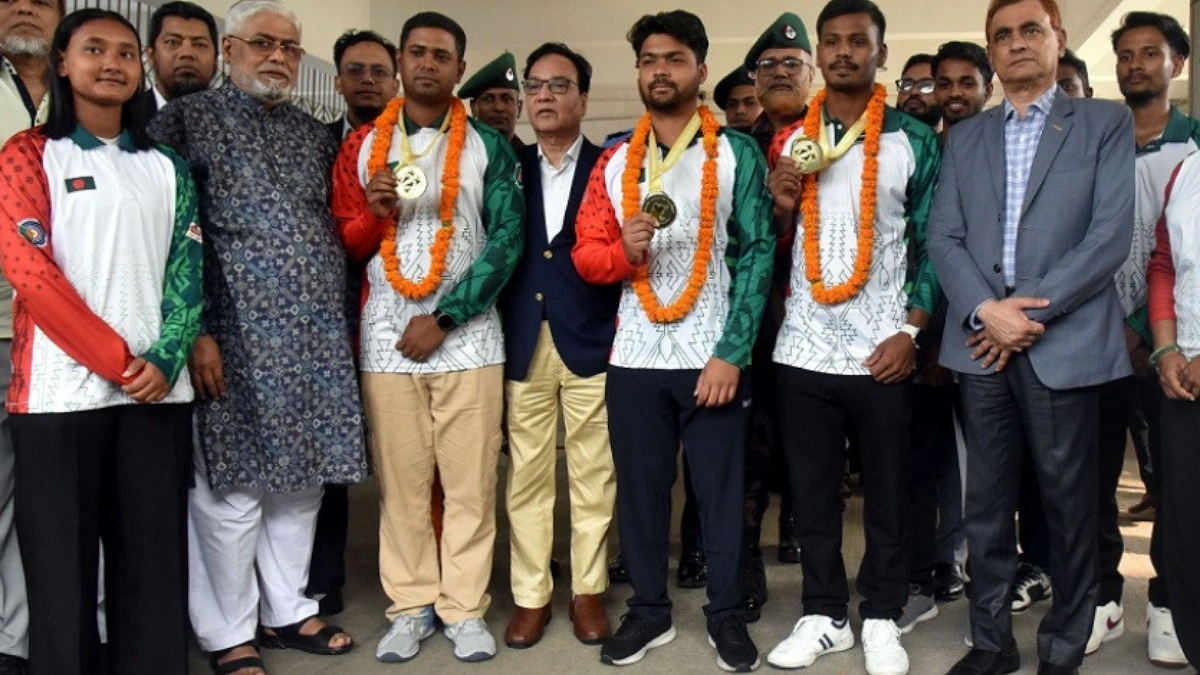 সোনাজয়ী বাংলাদেশ দলকে উষ্ণ সংবর্ধনা