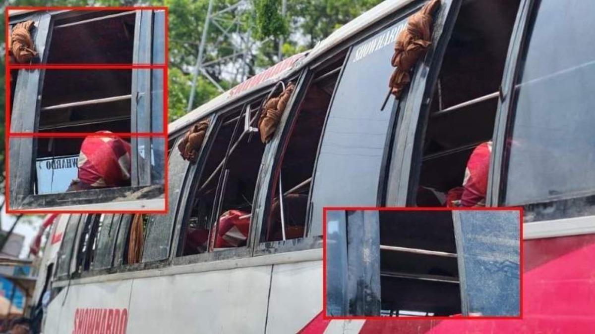 রোদ আটকাতে পর্দা, তা সামলাতে পাইপ, দম যাচ্ছে যাত্রীদের ...