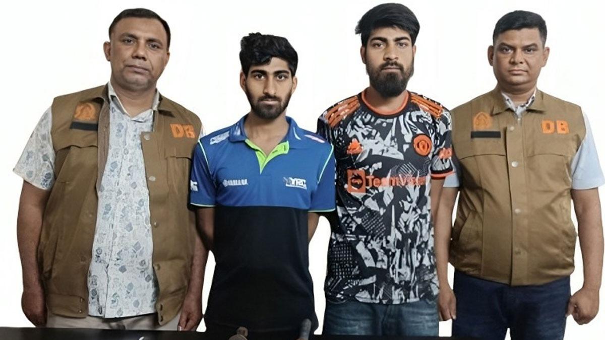 অস্ত্র-মাদকসহ ছিনতাইকারী চক্রের ২ সদস্য গ্রেপ্তার