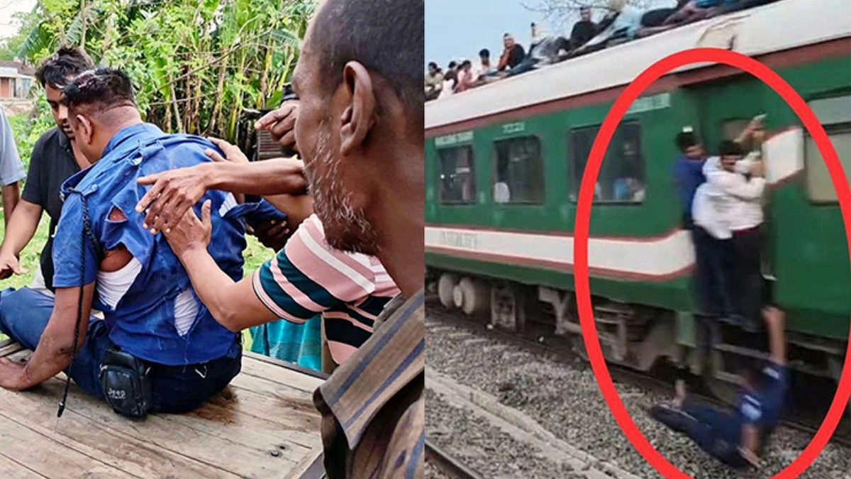 ঢাকাগামী দ্রুতগতির ট্রেন থেকে ছিটকে পড়লেন পুলিশ সদস্য