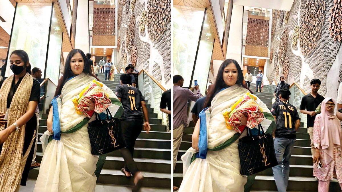 আড়ংয়ে ৪০ টাকার ব্যাগে আপত্তি, কাঁখে কাপড় নিয়ে বের হলেন রুমিন ফারহানা