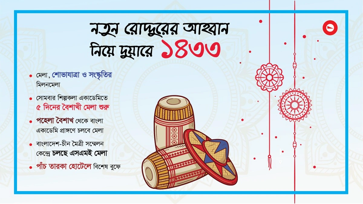 রাজধানীজুড়ে বৈশাখের রঙ