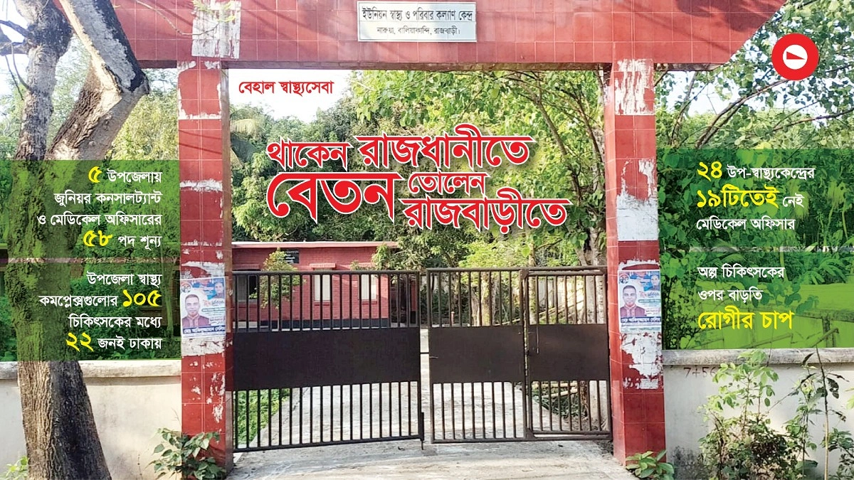 বেতন তোলেন রাজবাড়ীতে থাকেন রাজধানীতে