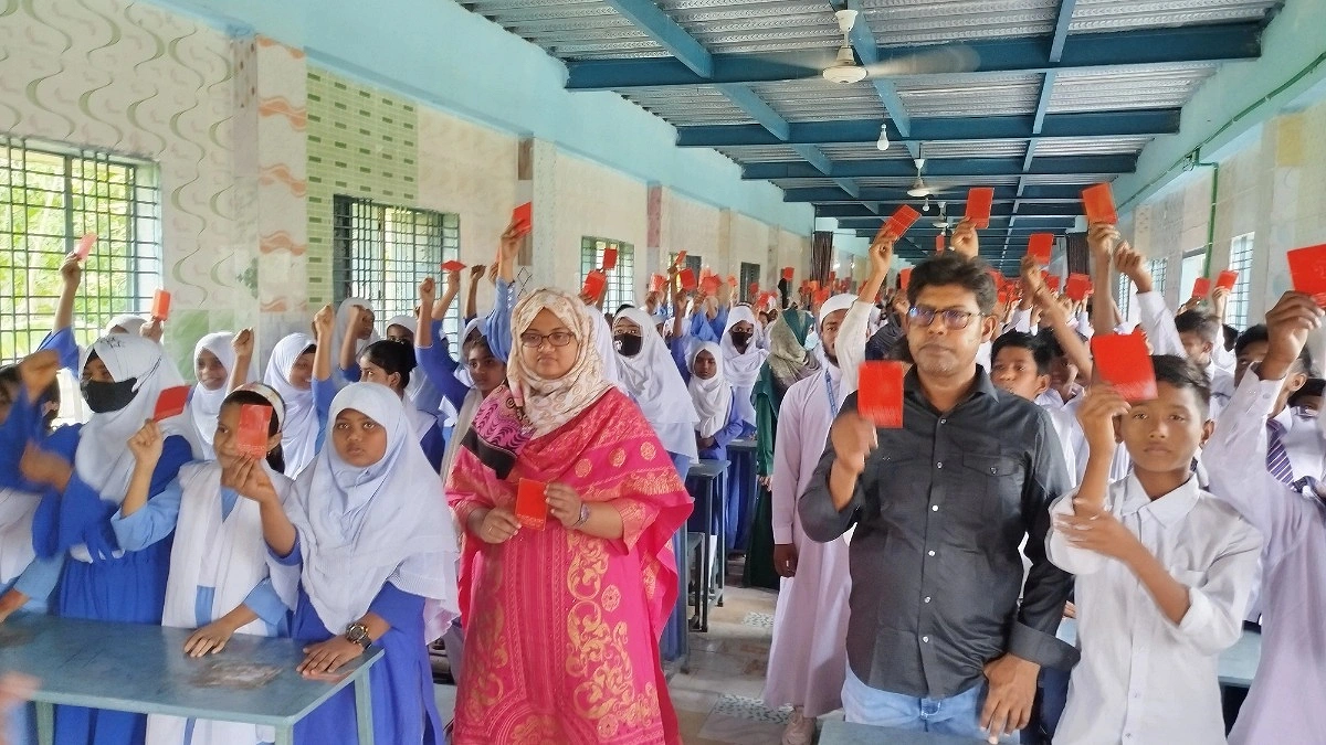 মাদক ও বাল্যবিবাহ রুখতে ৫ শতাধিক শিক্ষার্থীর শপথ