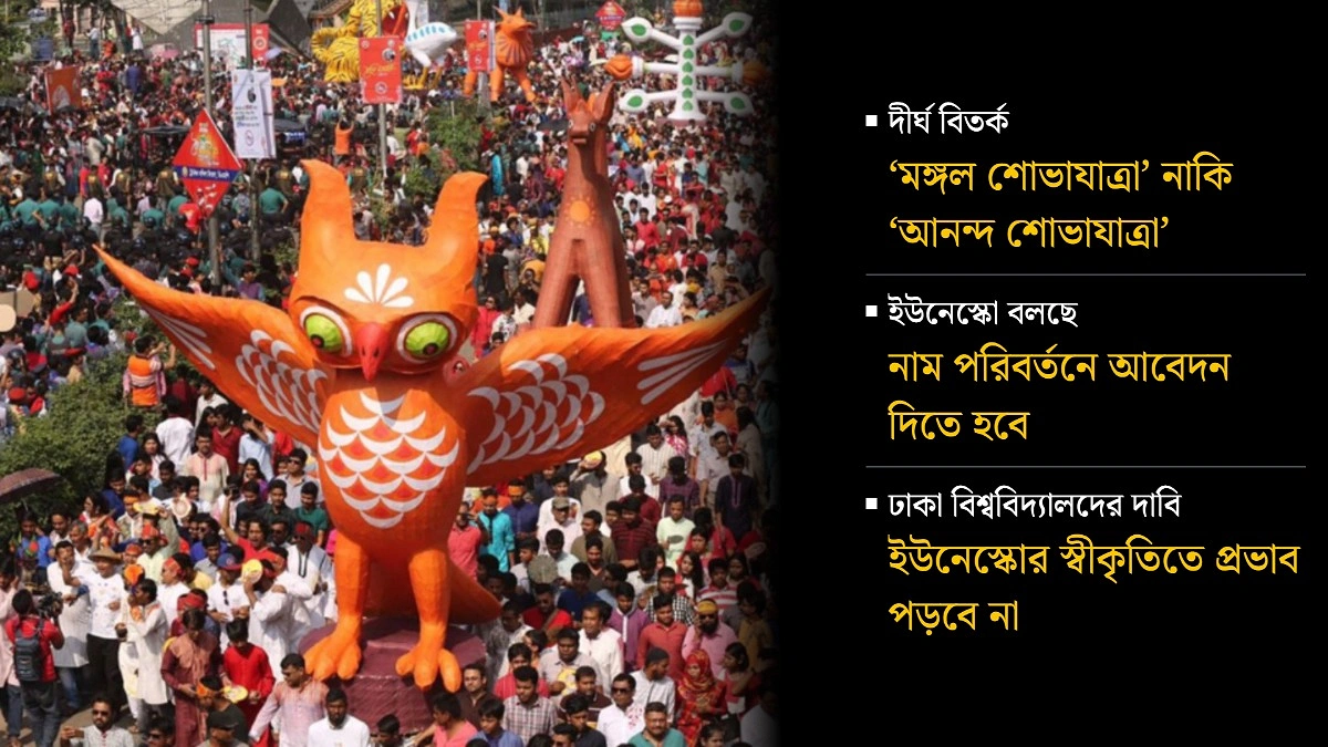ইউনেস্কোর স্বীকৃতিতে ‘আনন্দ শোভাযাত্রা’র অস্তিত্ব নেই