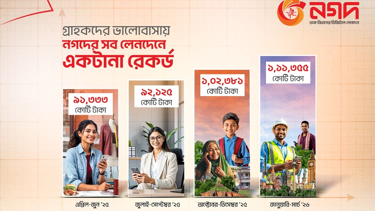 প্রথম প্রান্তিকে নগদের সর্বোচ্চ লেনদেনের নতুন রেকর্ড
