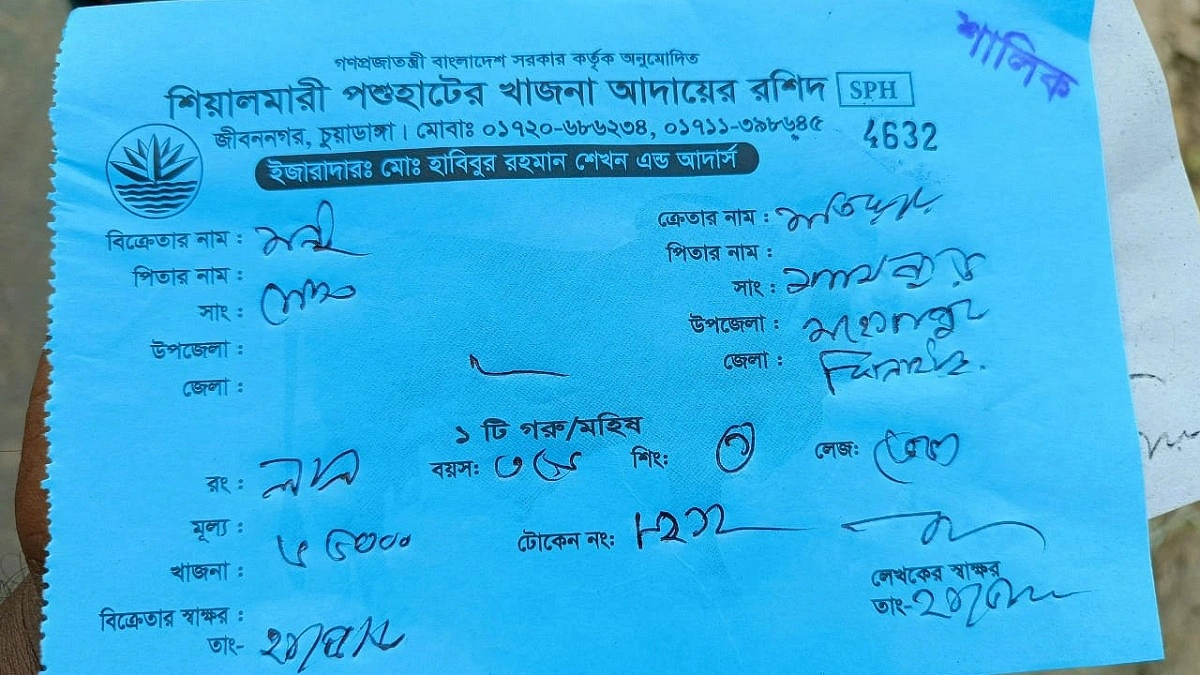 চুয়াডাঙ্গায় পশুর হাটে অতিরিক্ত খাজনা আদায়ের অভিযোগ