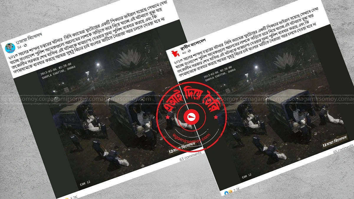 ১৩ বছর আগের শাপলা চত্বরের ঘটনার দাবি করা ছবিটির নেপথ্য কী?