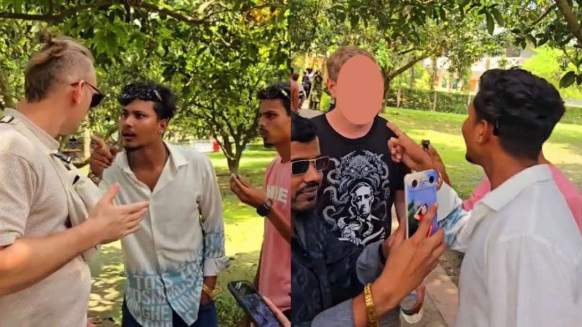 কন্টেন্ট বানাতে নাটোরের পার্কে দুই বিদেশিকে হেনস্তা