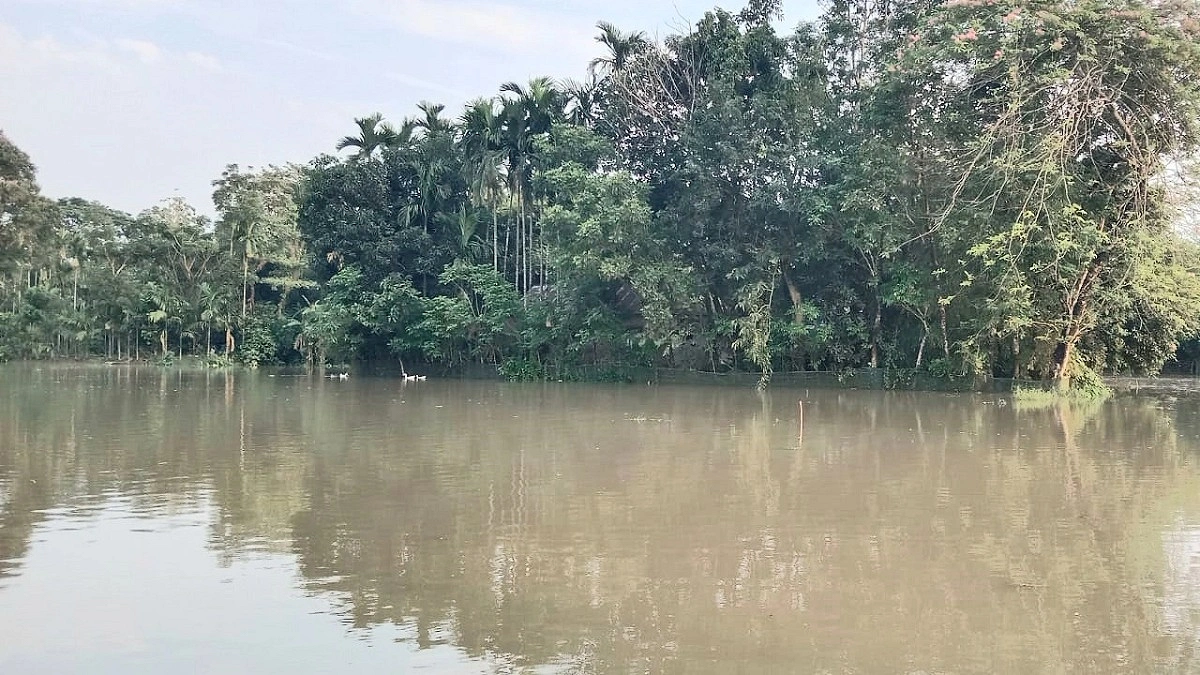 পাহাড়ি ঢলে হালুয়াঘাটের নিম্নাঞ্চল প্লাবিত, আতঙ্কে বাসিন্দারা
