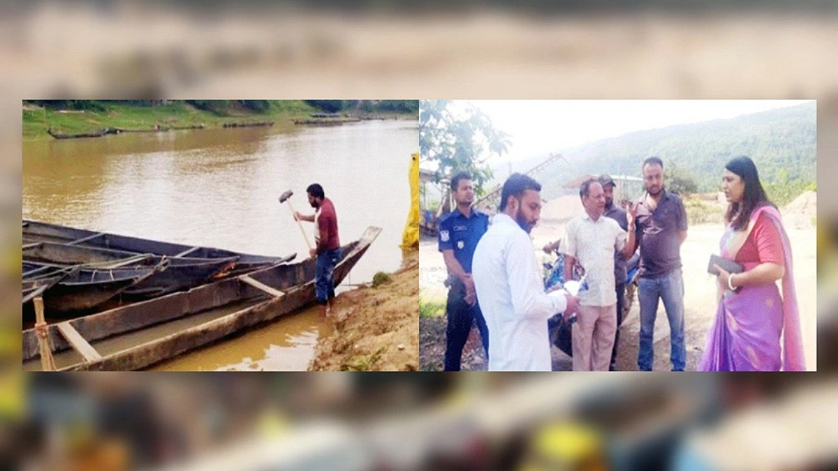 অভিযানে জব্দ বালু, ১০ নৌকা ধ্বংস