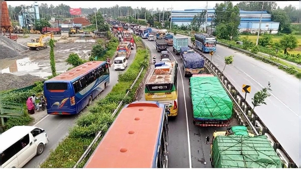 ঢাকা-টাঙ্গাইল-যমুনা সেতু মহাসড়কে ১৩ কিলোমিটার ধীরগতি