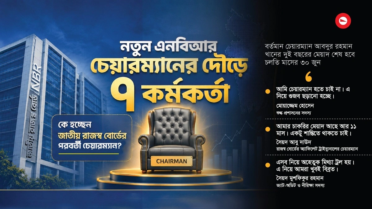 নতুন এনবিআর চেয়ারম্যান রেসে তারা ৭ জন