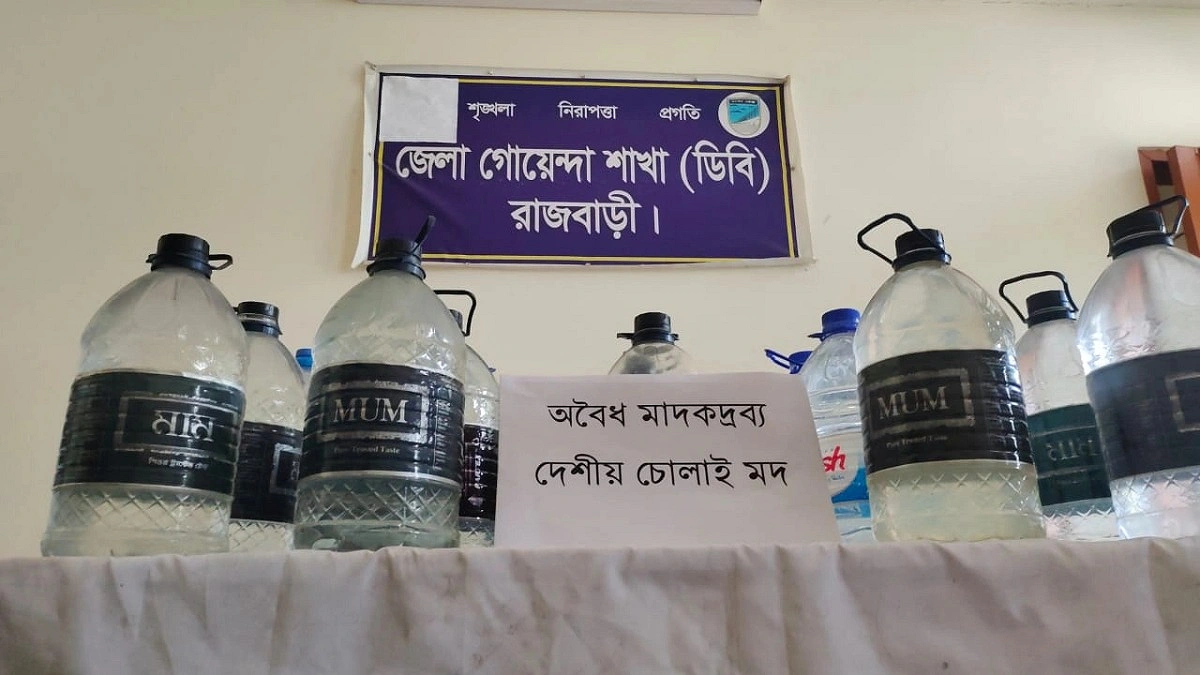 দৌলতদিয়ায় ডিবির অভিযান, চোলাই মদসহ গ্রেপ্তার ১
