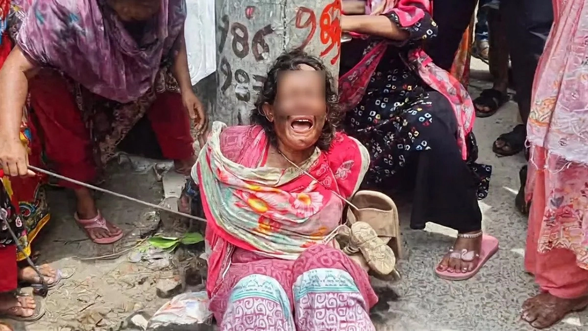 হানিট্র্যাপের অভিযোগে নারীকে খুঁটিতে বেঁধে নির্যাতন