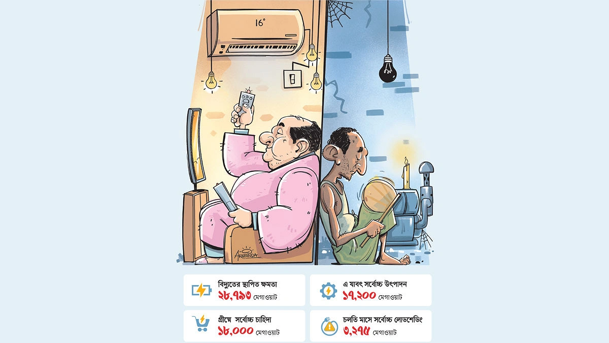 বিদ্যুৎ ধনীদের গরিবের অন্ধকার
