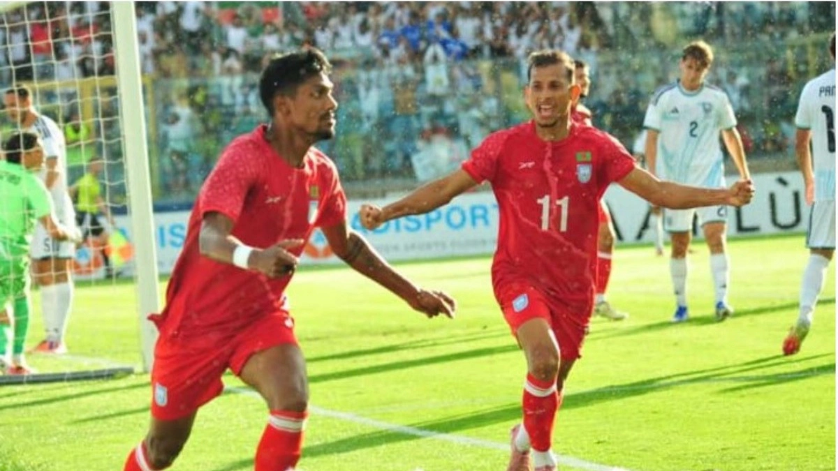 তপুর জোড়া গোলে ইউরোপ জয় বাংলাদেশের