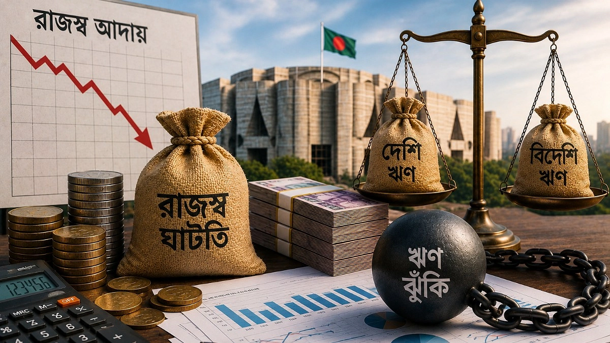 রাজস্ব ঘাটতি বাড়াচ্ছে ঋণঝুঁকি