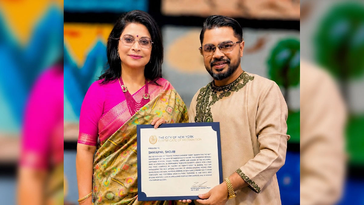 বন্যা ও স্বপ্নীলকে সম্মানিত করলেন মামদানি