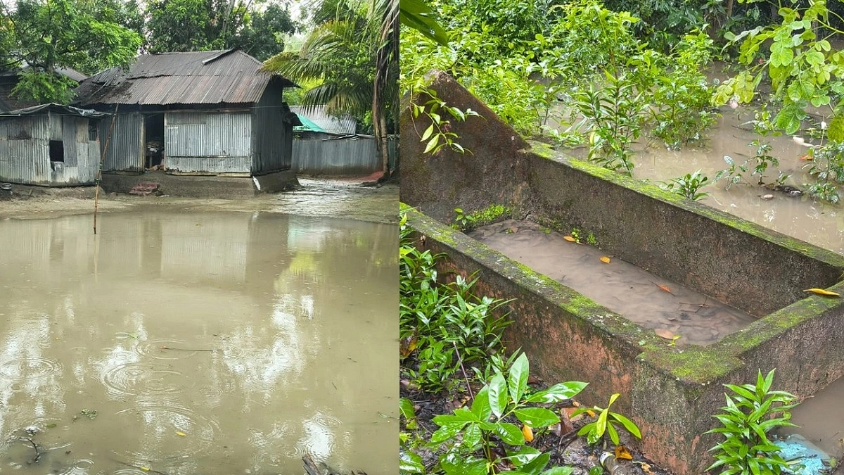 কবরস্থান থেকে রান্নাঘর—সবই পানির নিচে, দুর্ভোগে টুঙ্গিপাড়ার ২০০ পরিবার