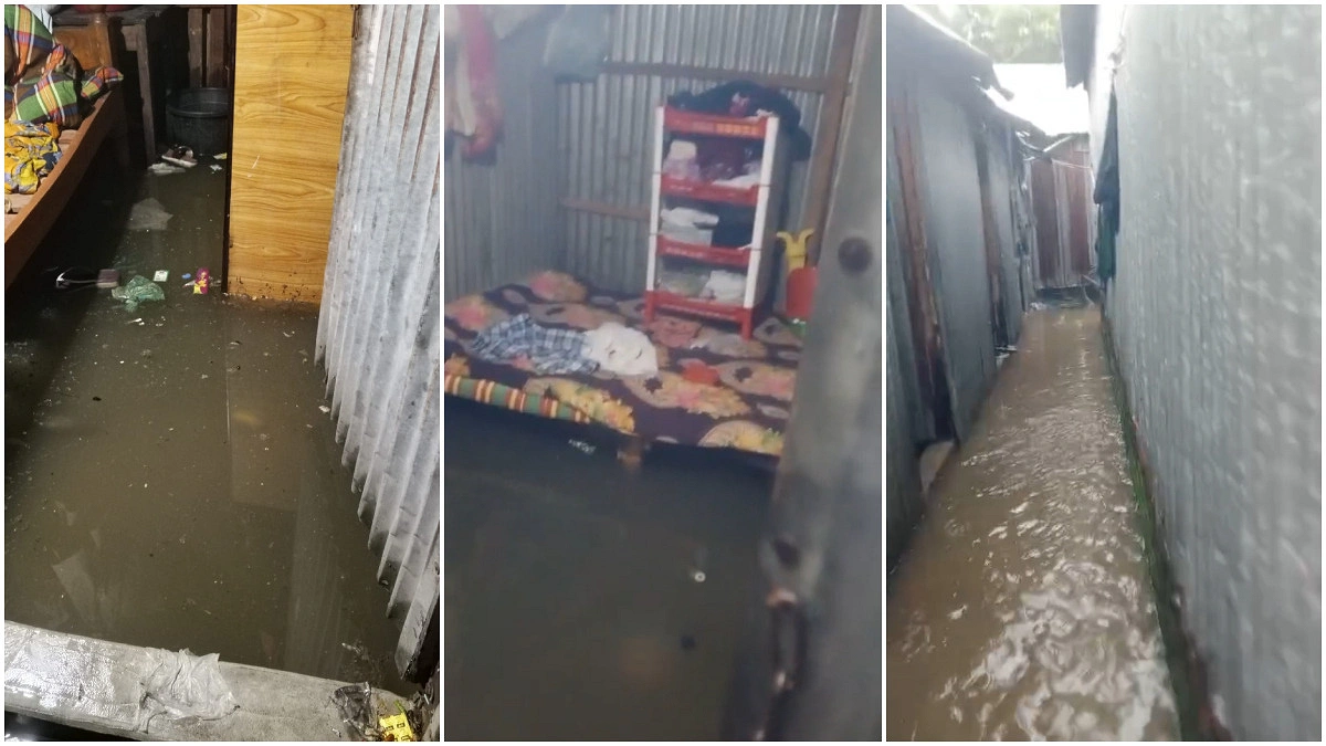 বস্তিতে কোমর পানি, ভাবার সময় নেই কারও