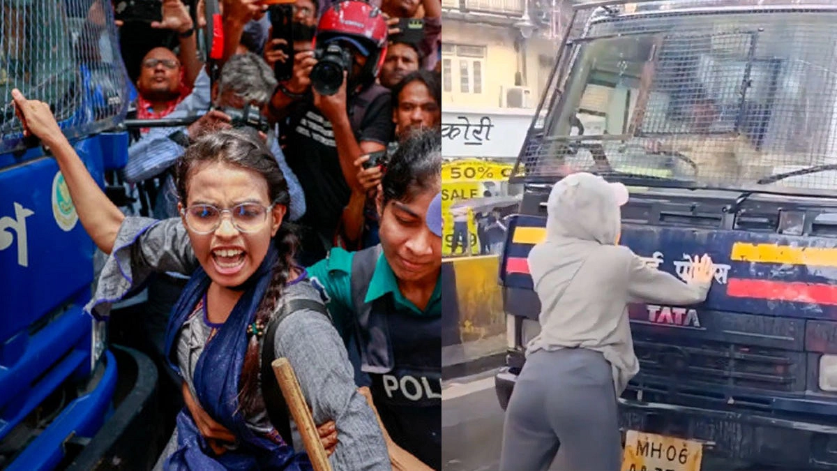 মুম্বাইয়ে পুলিশের গাড়ি আটকানো রিয়া যেন জুলাইয়ে নুসরাতের প্রতিচ্ছবি