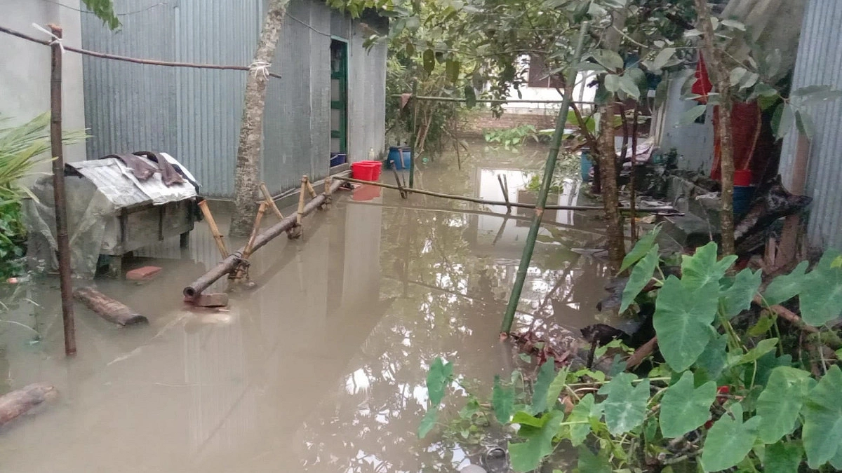 শিবচরে পানিবন্দি শতাধিক পরিবার, ড্রেন না থাকায় দুর্ভোগ