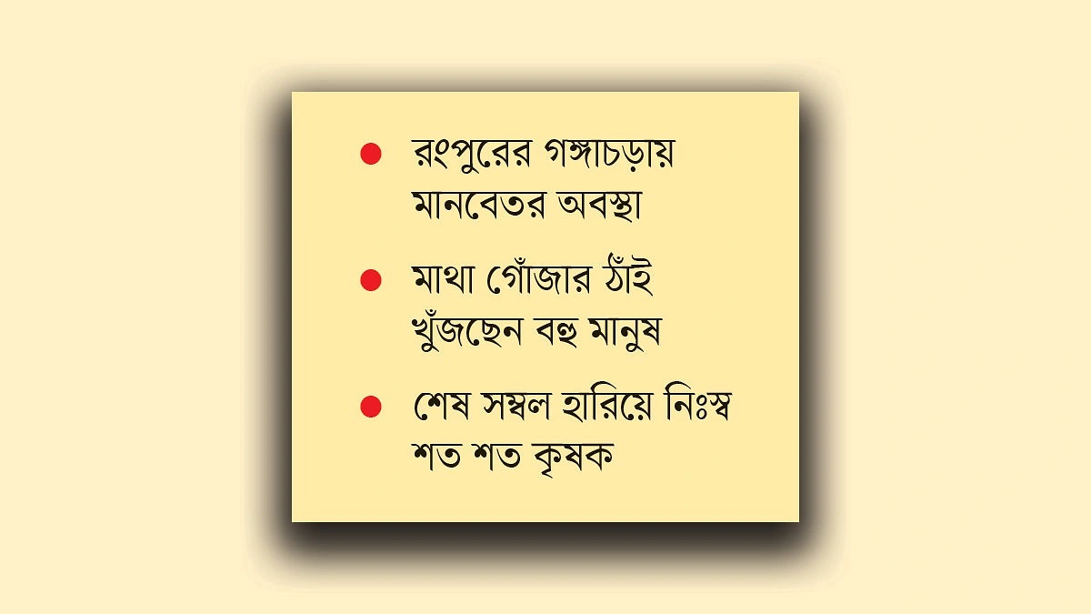 তিস্তায় বিলীন গ্রামের পর গ্রাম