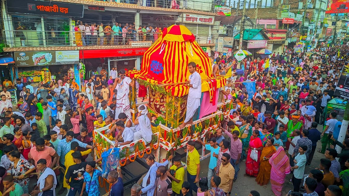 শ্রীমঙ্গলে ধর্মীয় আনুষ্ঠানিকতায় শুরু হলো রথযাত্রা