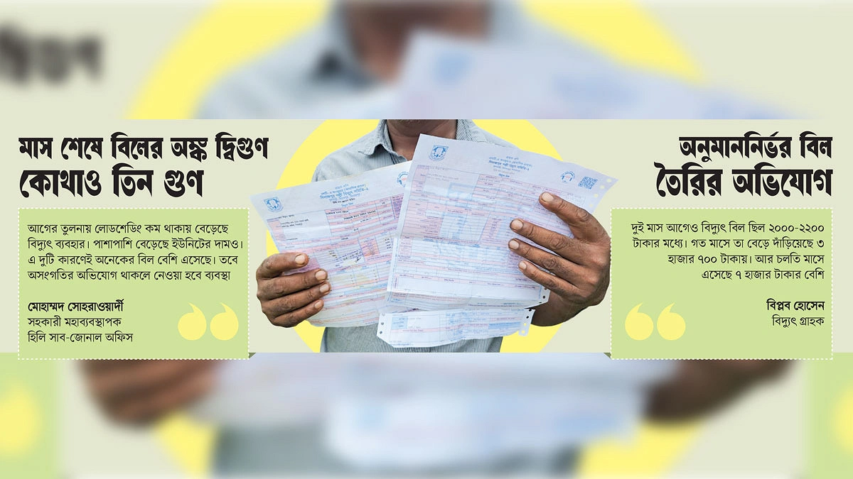 অস্বাভাবিক বিদ্যুৎ বিলে নাজেহাল গ্রাহক