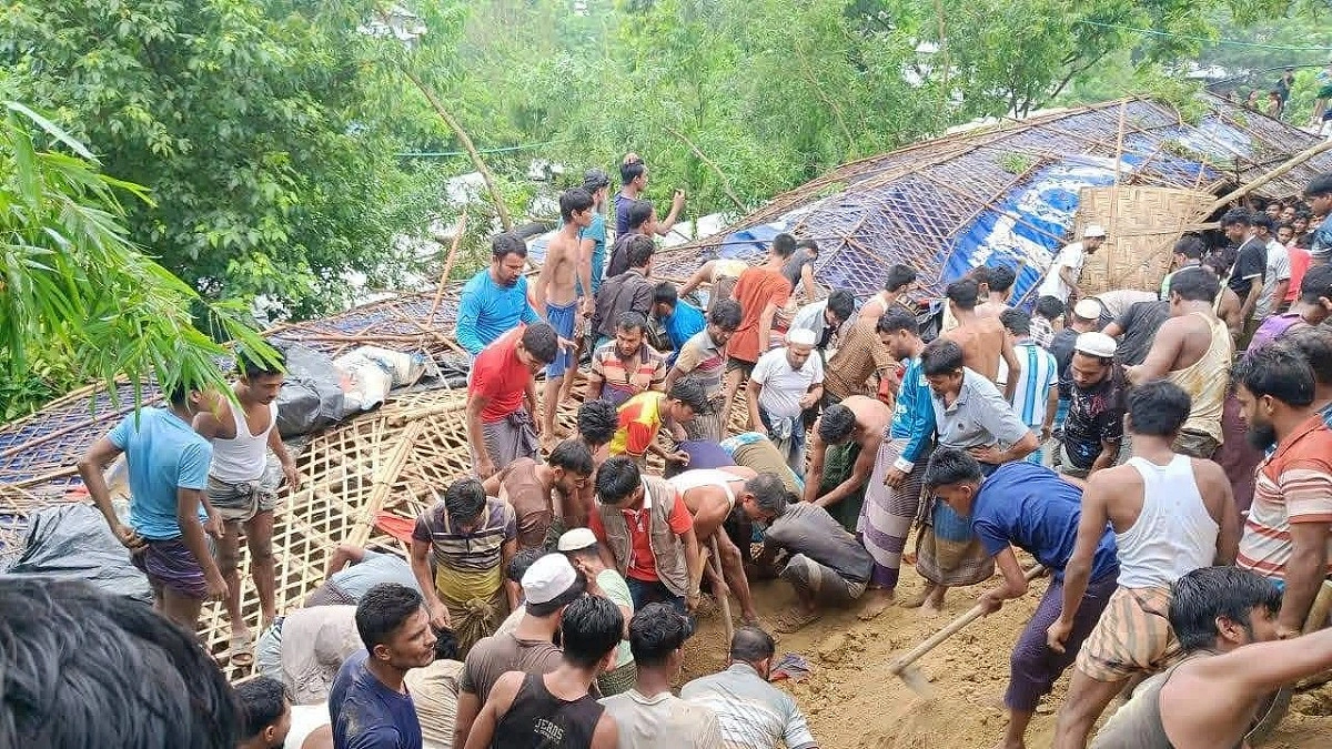 রোহিঙ্গা ক্যাম্পে ফের পাহাড় ধসে নিহত ৫, মাটিচাপা অনেকে