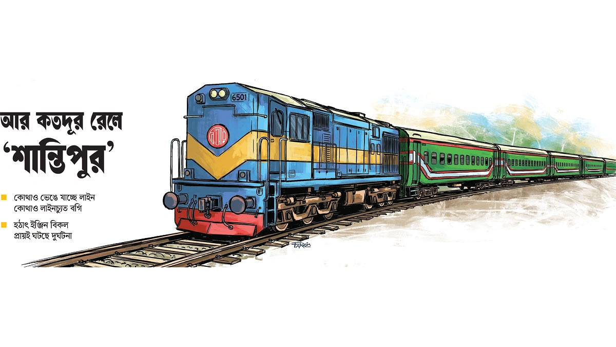 রেলগাড়িটা মাইপা চলে না ঘড়ির কাঁটা