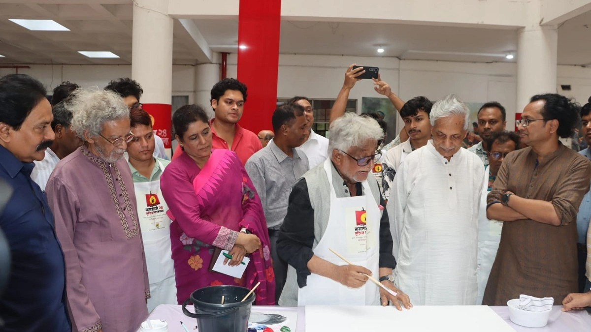 জুলাইকে জাগিয়ে রাখতে শিল্পকলায় শুরু হলো আর্টক্যাম্প