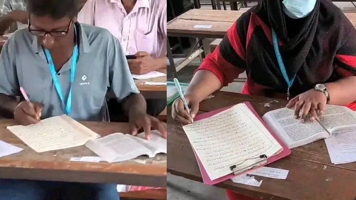 বই খুলে পরীক্ষা দিচ্ছেন শিক্ষার্থীরা, ভিডিও করায় সাংবাদিকদের মারধর