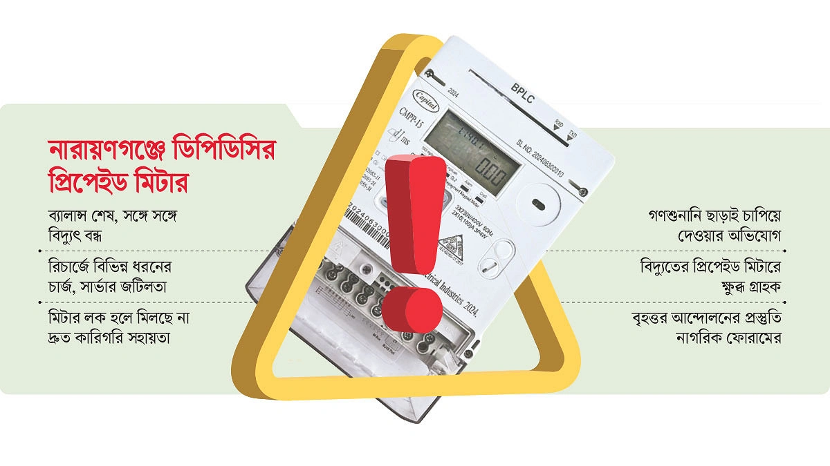 নারায়ণগঞ্জে ডিপিডিসির ‘আধুনিক’ প্রিপেইড মিটারে ভোগান্তি
