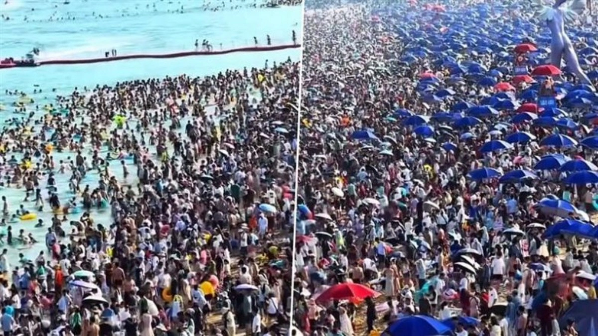 বিশ্বের সবচেয়ে জনাকীর্ণ সমুদ্রসৈকত!