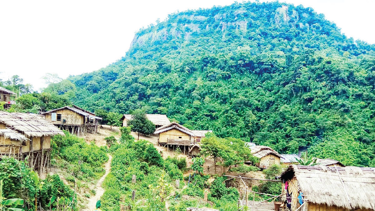 ত্রিপুরাদের জুমঘরে