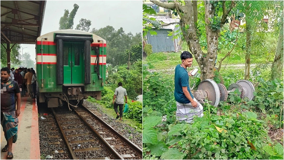 সিল্কসিটির চাকা ছিটকে বগি লাইনচ্যুত, ঢাকার সঙ্গে উত্তরাঞ্চলের ট্রেন বন্ধ